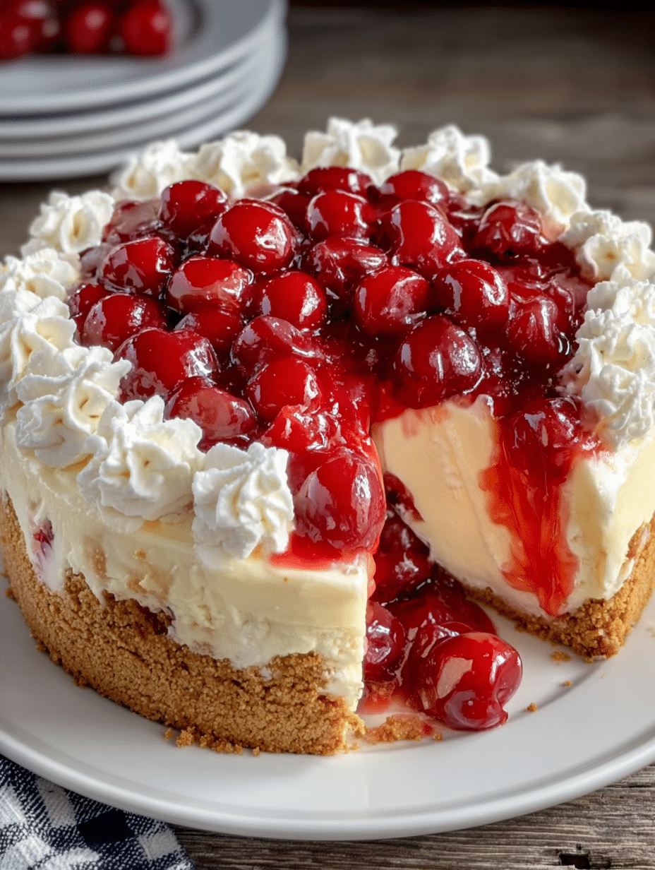 No-Bake Cherry Cheesecake Delight