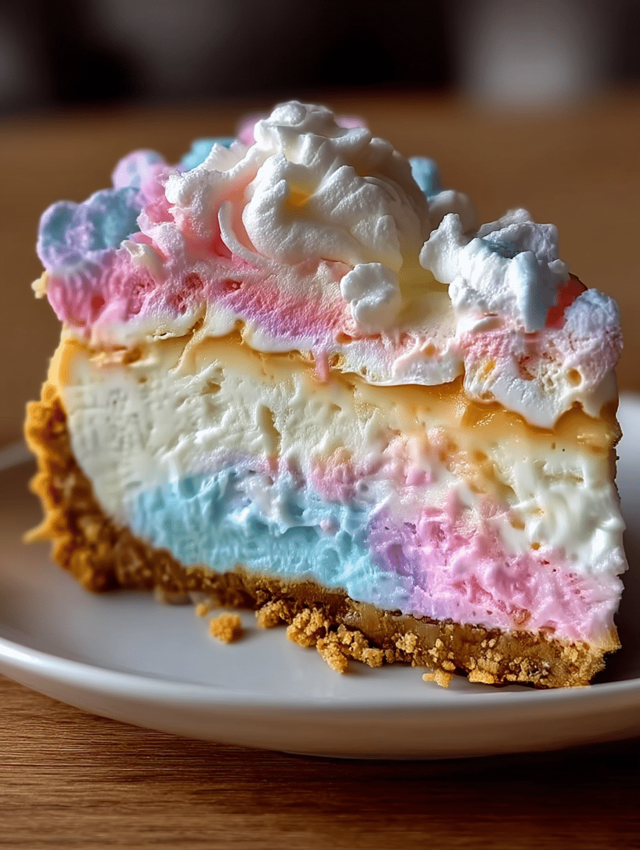 No-Bake Cotton Candy Cheesecake