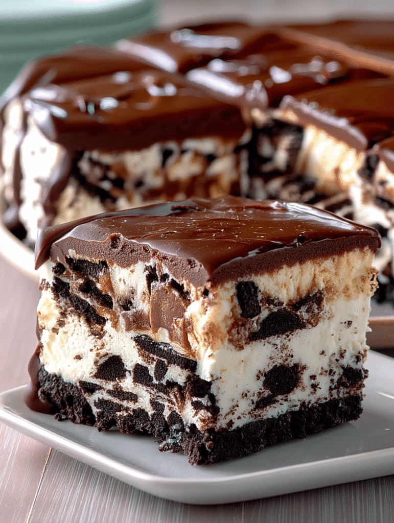 No-Bake Oreo Icebox Cake with Chocolate Ganache