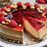 Peanut Butter Raspberry Cheesecake (No-Bake)