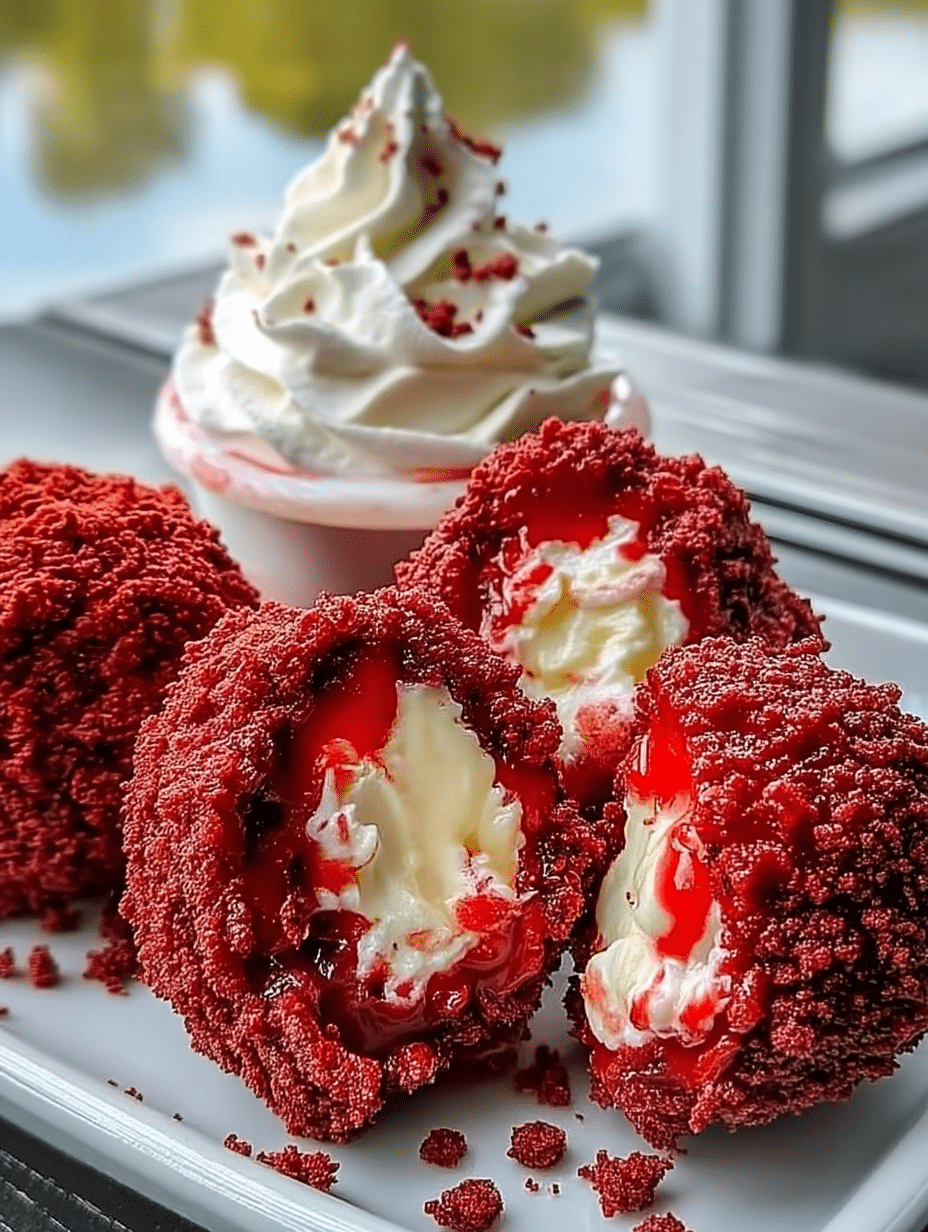 Red Velvet Cheesecake Truffle Bombs