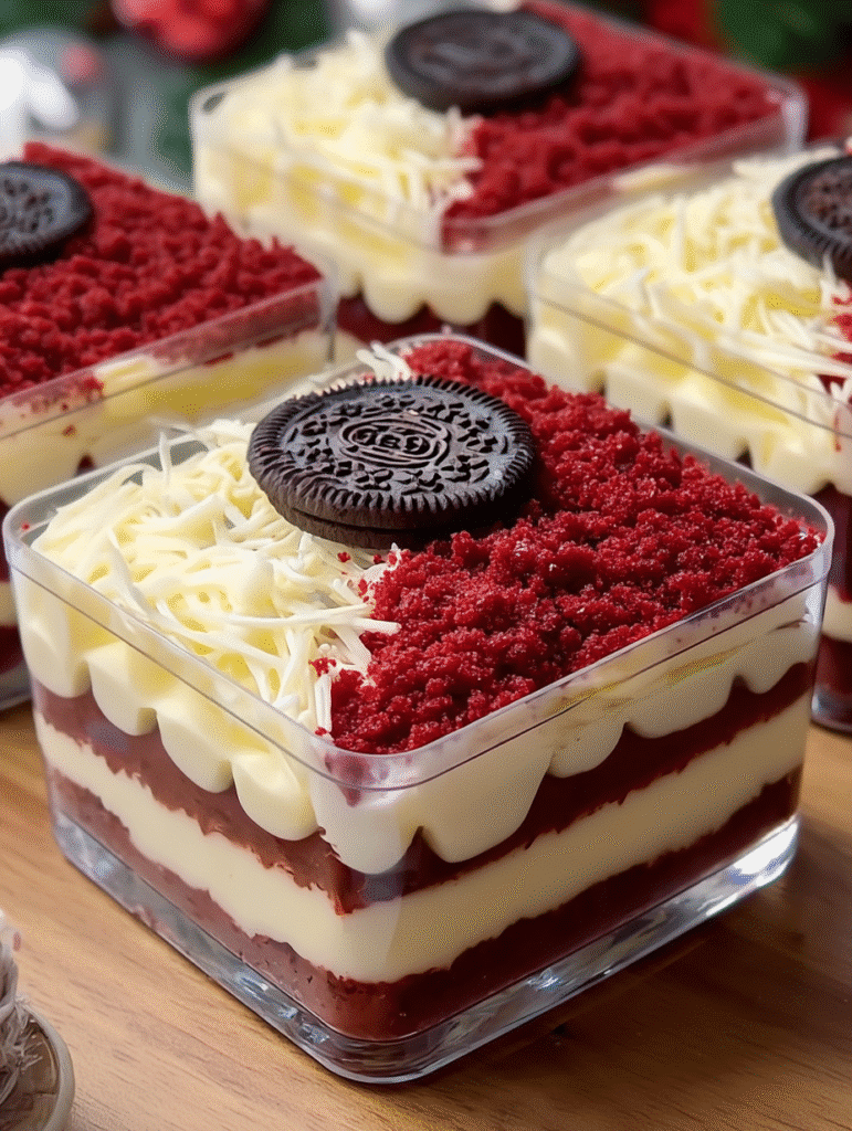 Red Velvet Oreo Cream Cheese Cups