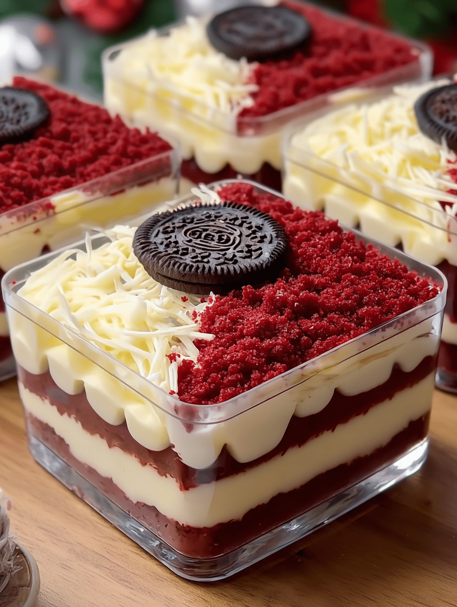 Red Velvet Oreo Cream Cheese Cups