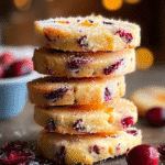 Sparkling Cranberry Orange Shortbread Cookies