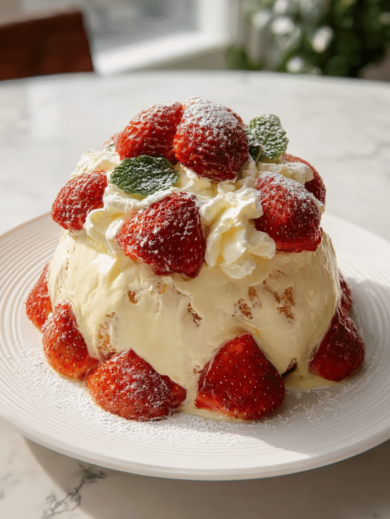 Strawberry Cloud Bowl Cake