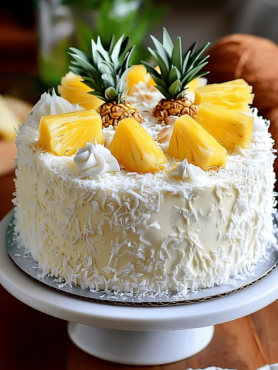 Tropical Paradise Coconut Pineapple Cake
