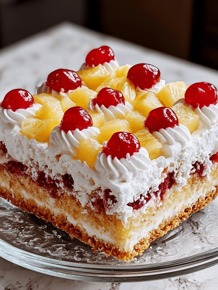 Tropical Pineapple Cherry Delight Cake is a must-try! 4 Tropical Pineapple Cherry Delight Cake