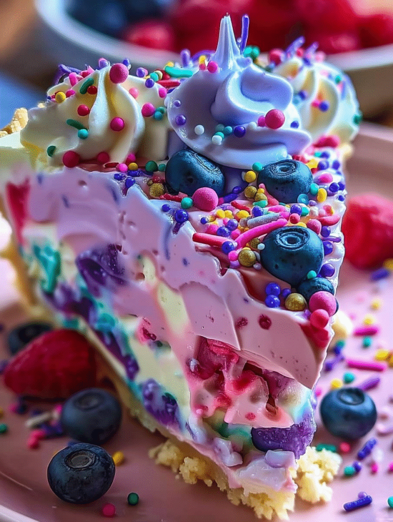 Unicorn Berry Cream Pie