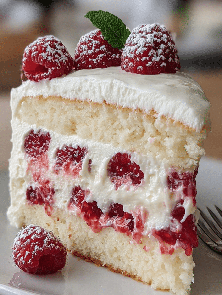 White Chocolate Raspberry Dream Cake