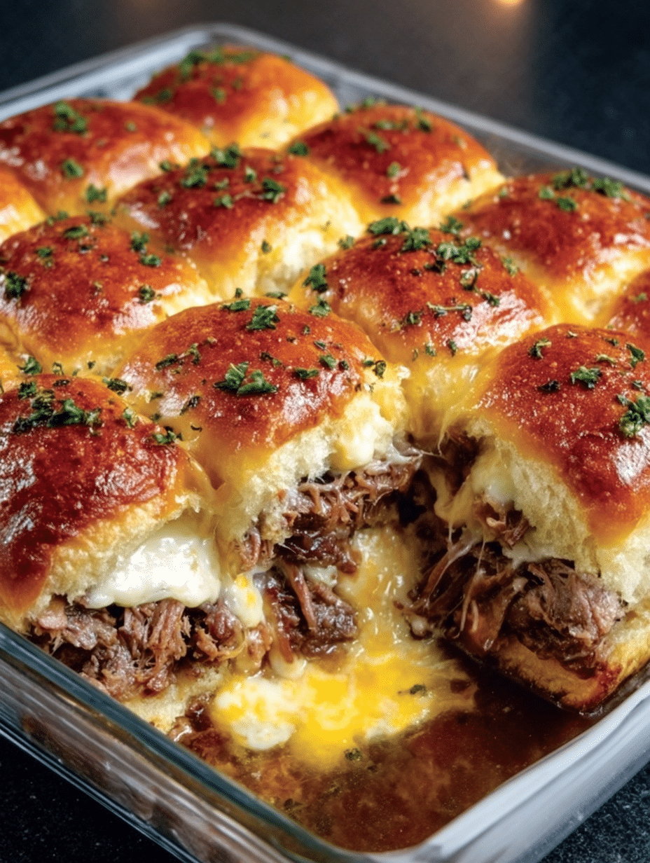 Cheesy Pulled Beef Sliders: A Must-Try Recipe Today! 2 Cheesy Pulled Beef Sliders