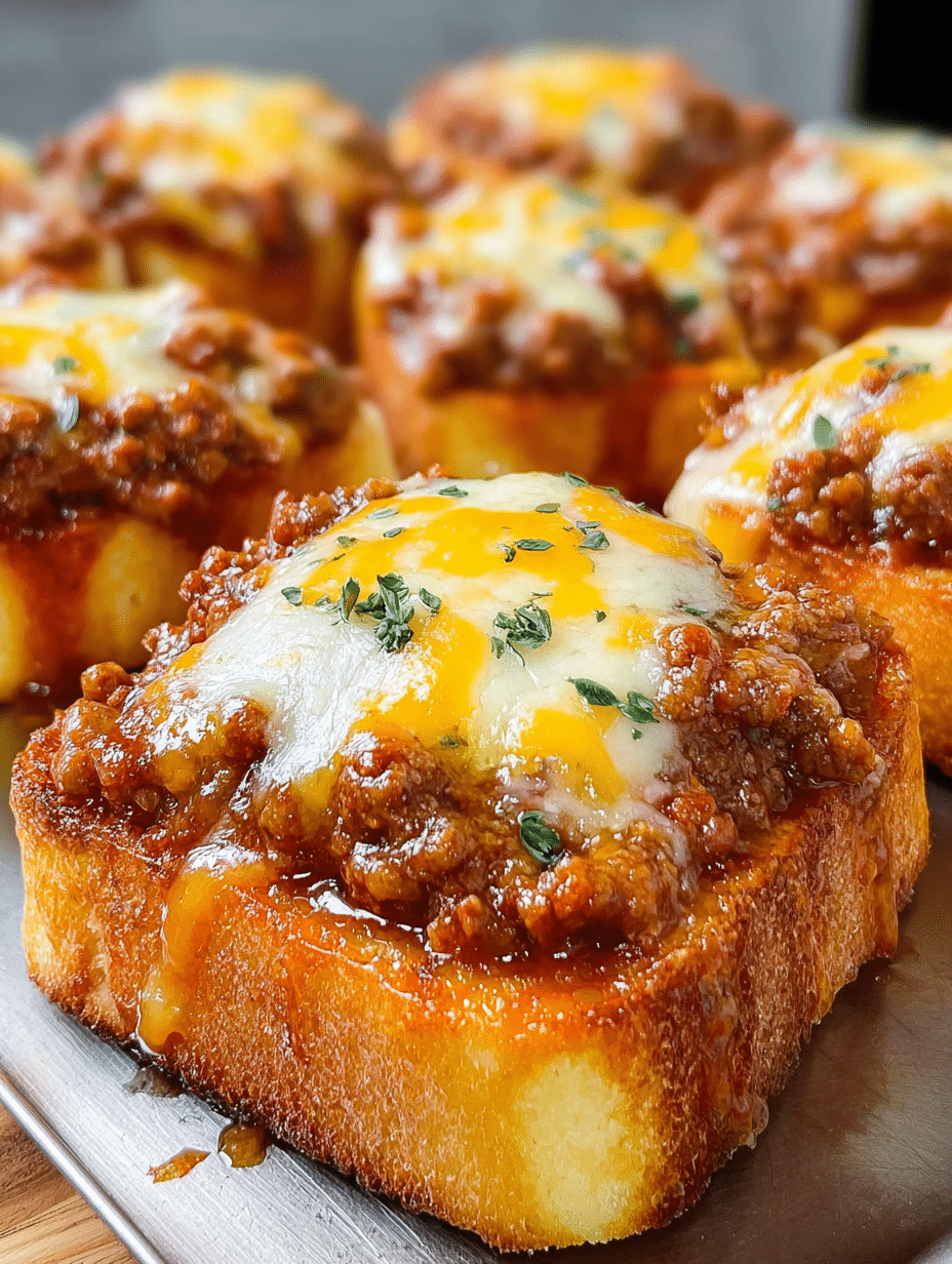 Cheesy Sloppy Joe Texas Toast Cups: Quick & Delicious! 2 Cheesy Sloppy Joe Texas Toast Cups — Full Recipe