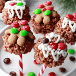 Chocolate Gingerbread Rice Krispie Pops