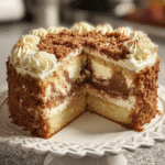 Cinnamon Crumb Cream Cake