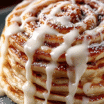 Cinnamon Roll Swirl Pancakes with Cream Cheese Drizzle Delightfully Transform Your Breakfast! 3 Cinnamon Roll Swirl Pancakes with Cream Cheese Drizzle