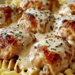 Creamy Herb Chicken Thighs Over Egg Noodles Delight You! 3 Creamy Herb Chicken Thighs Over Egg Noodles