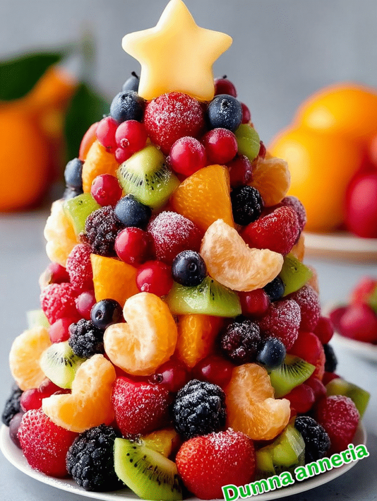FESTIVE FRESH FRUIT CHRISTMAS TREE TOWER: Create Delight!