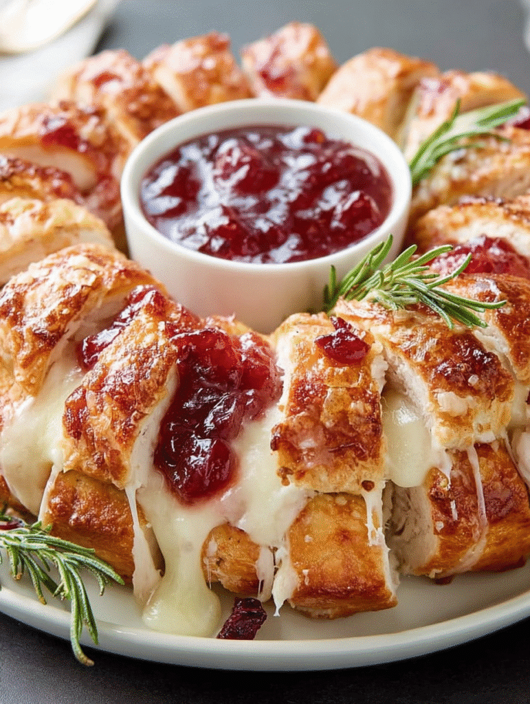 Holiday Turkey Cranberry Pull-Apart Ring