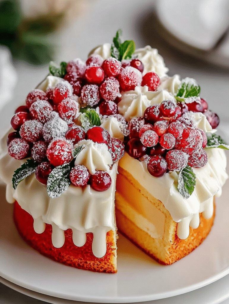 Holiday Wreath Vanilla Cake