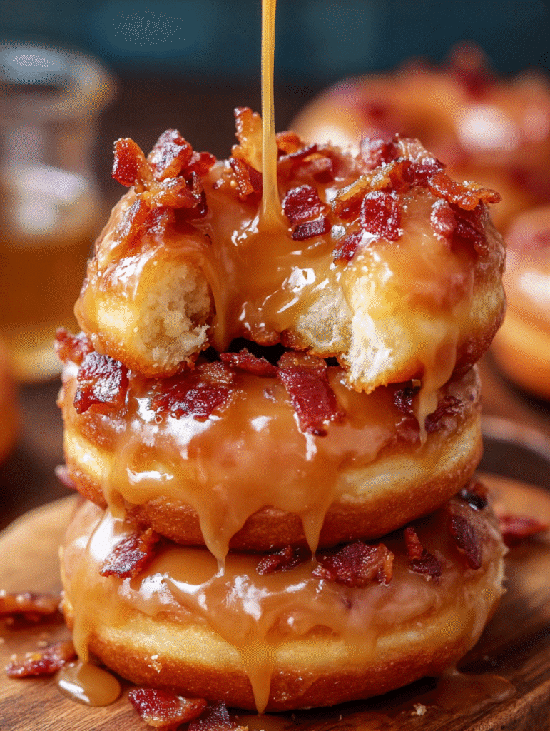 Maple Bacon Caramel Donuts