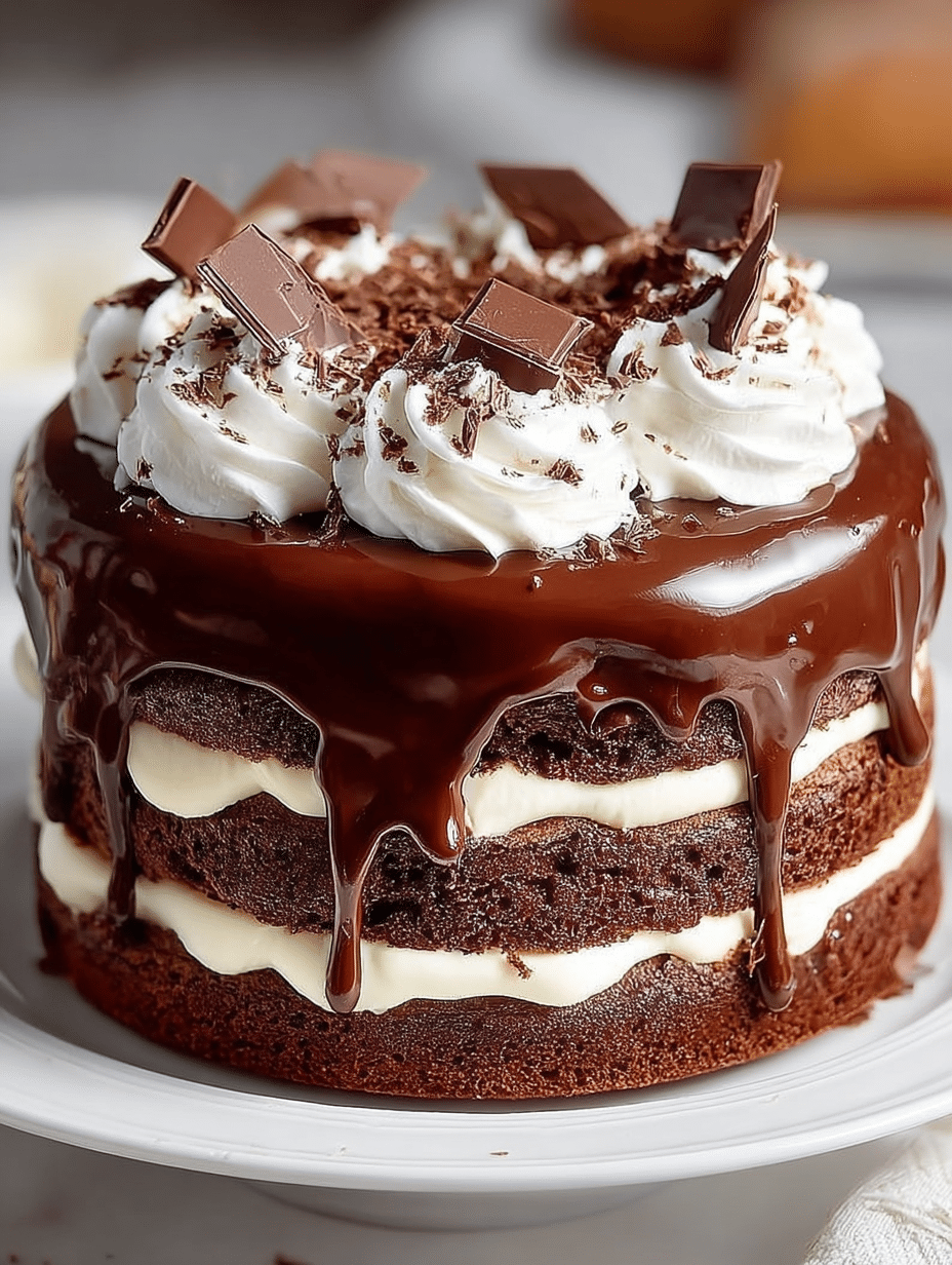 Midnight Chocolate Cream Cake