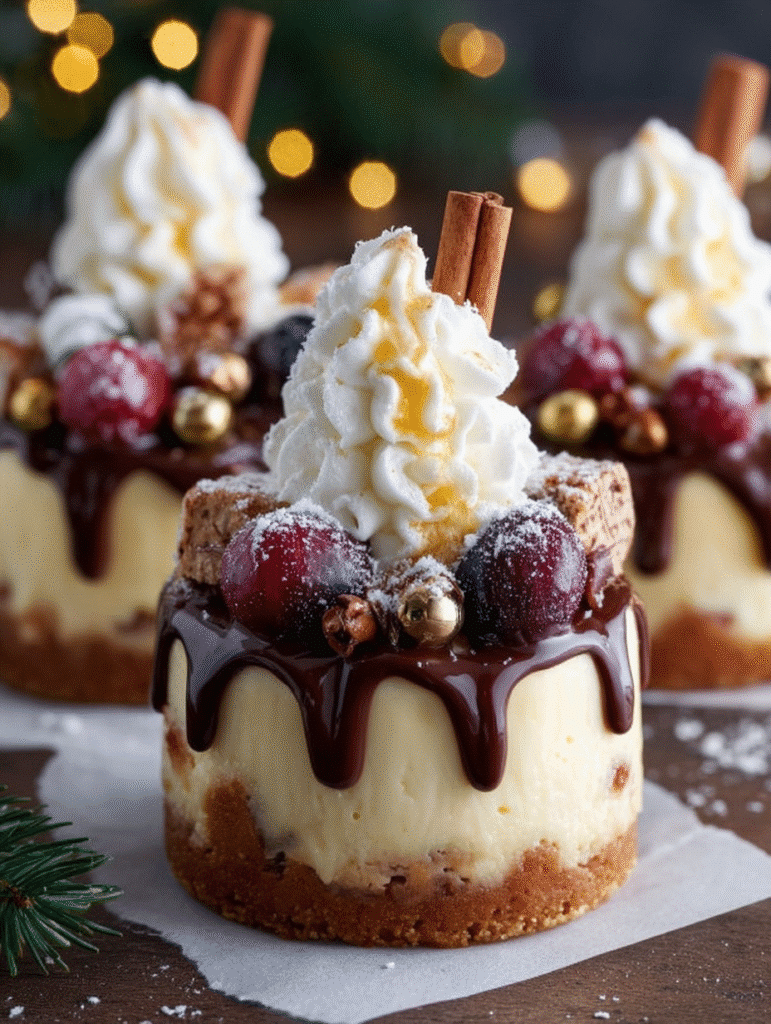 Mini Christmas Tree Cheesecake Bites