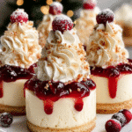 Mini Christmas Tree Cheesecakes