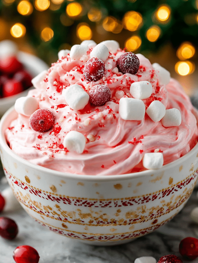Peppermint Cranberry Fluff Delight
