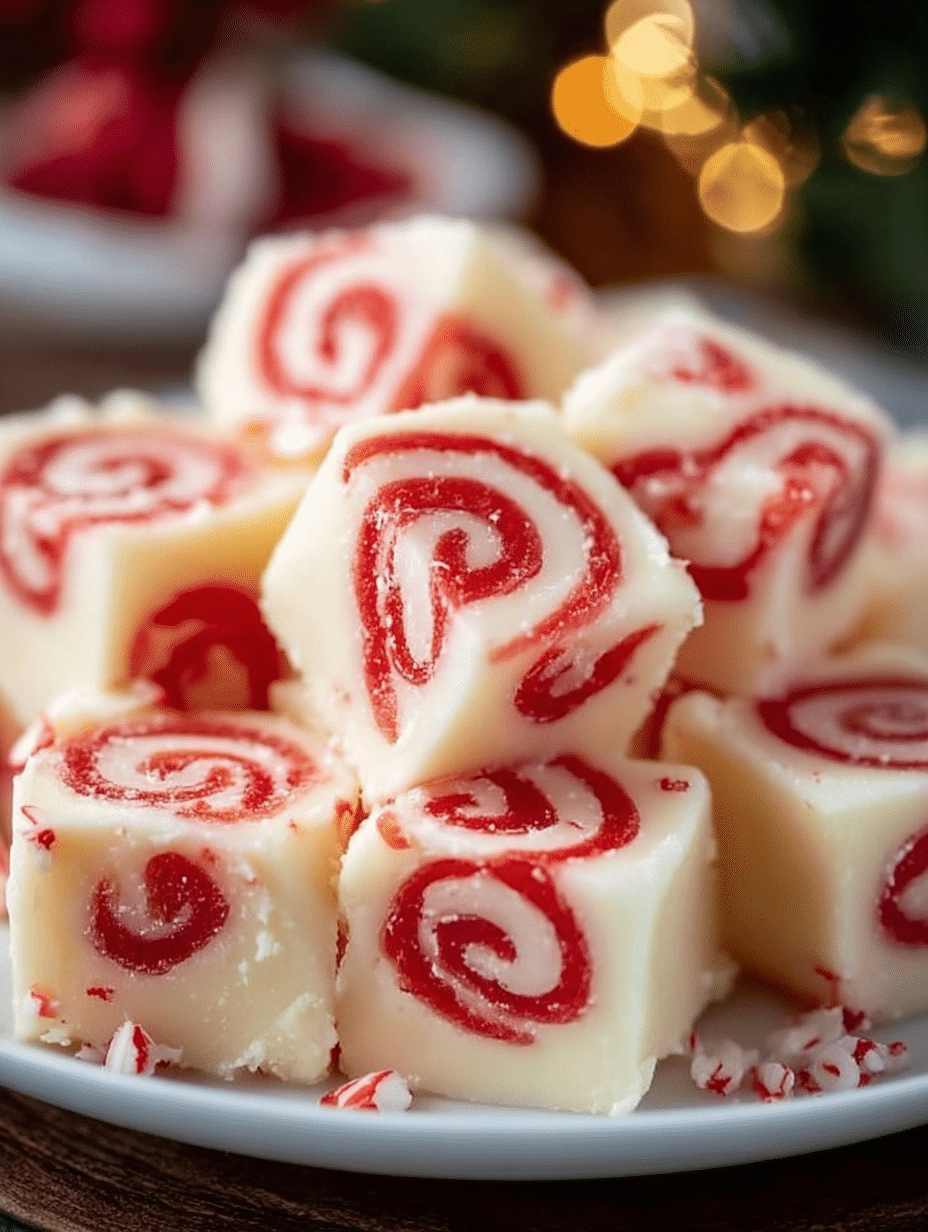 Peppermint Swirl Fudge Bites