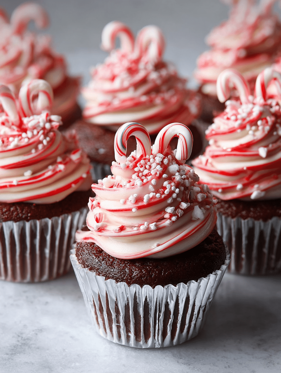 Peppermint Swirl Holiday Cupcakes