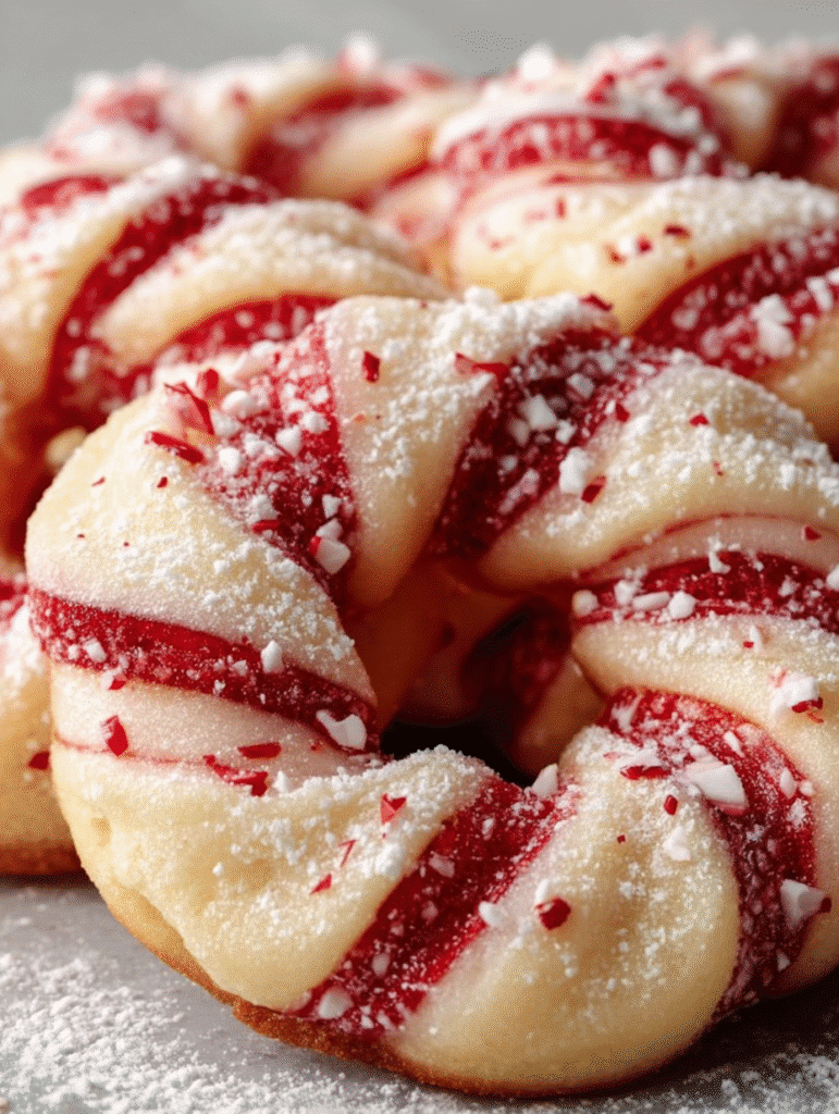 Peppermint Swirl Snow Cookies
