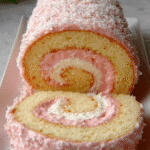 Pink Coconut Swiss Roll