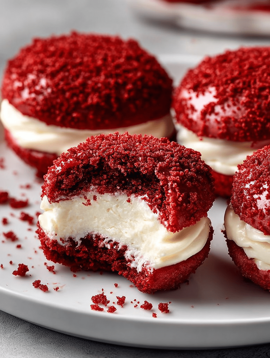 Red Velvet Cream Dome Cookies