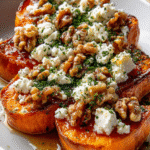 Roasted Sweet Potatoes with Feta, Walnuts & Herb Honey