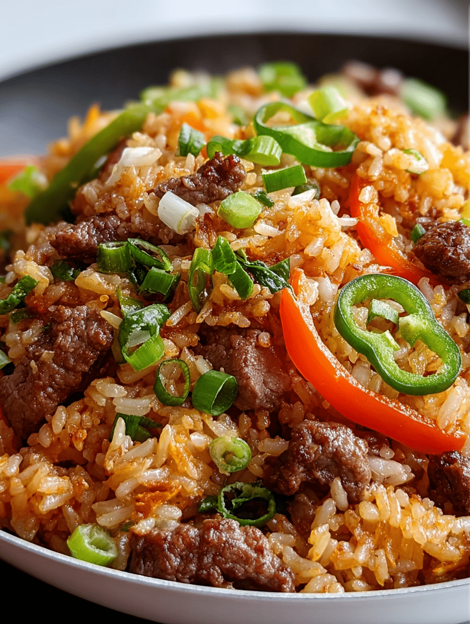 Savory Beef & Pepper Fried Rice