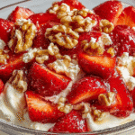 Strawberry Walnut Crunch & Cream Salad