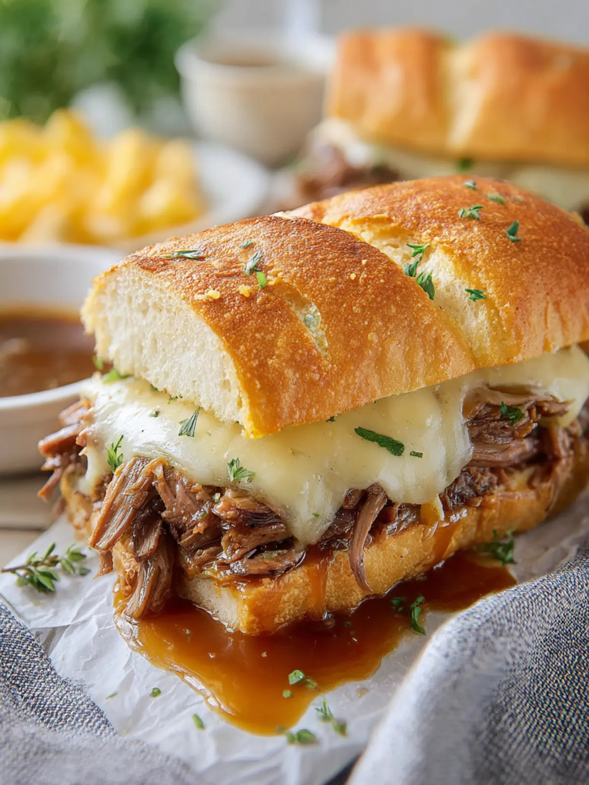 Slow Cooker French Dip Sandwich First Image