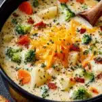 Creamy Vegetable Chowder: Cheesy Goodness You'll Crave 9 Creamy Vegetable Chowder with Cheddar & Herbs First Image