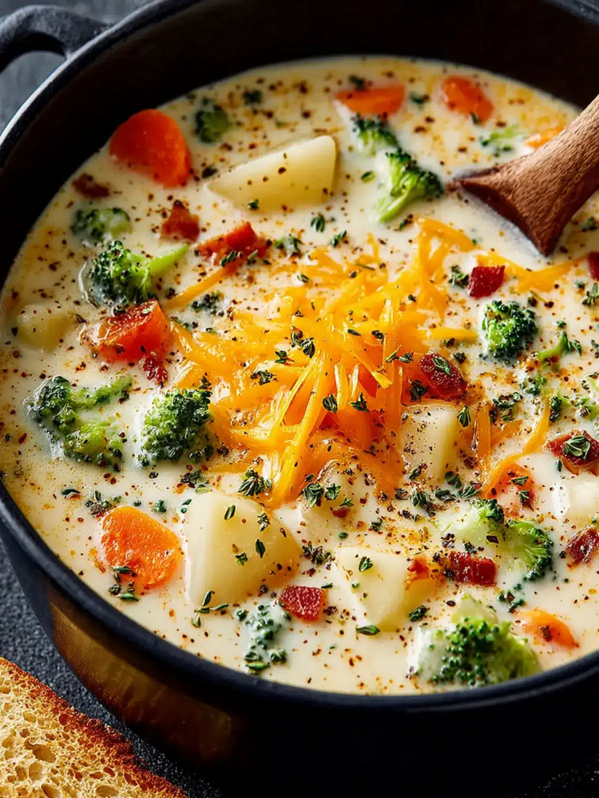 Creamy Vegetable Chowder: Cheesy Goodness You'll Crave 5 Creamy Vegetable Chowder with Cheddar & Herbs First Image