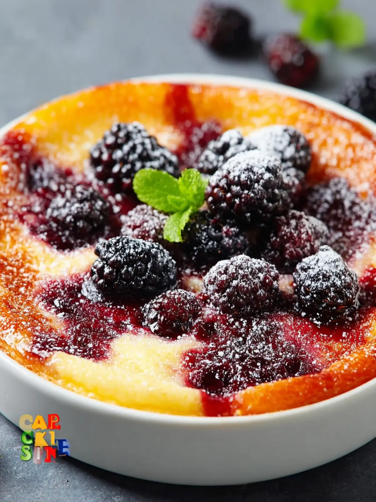 Easy Homemade Blackberry Clafoutis First Image