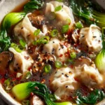 Ginger Shiitake Wonton Soup: Comforting & Zesty Home Delight 9 Ginger Shiitake Wonton Soup with Bok Choy & Lemon First Image