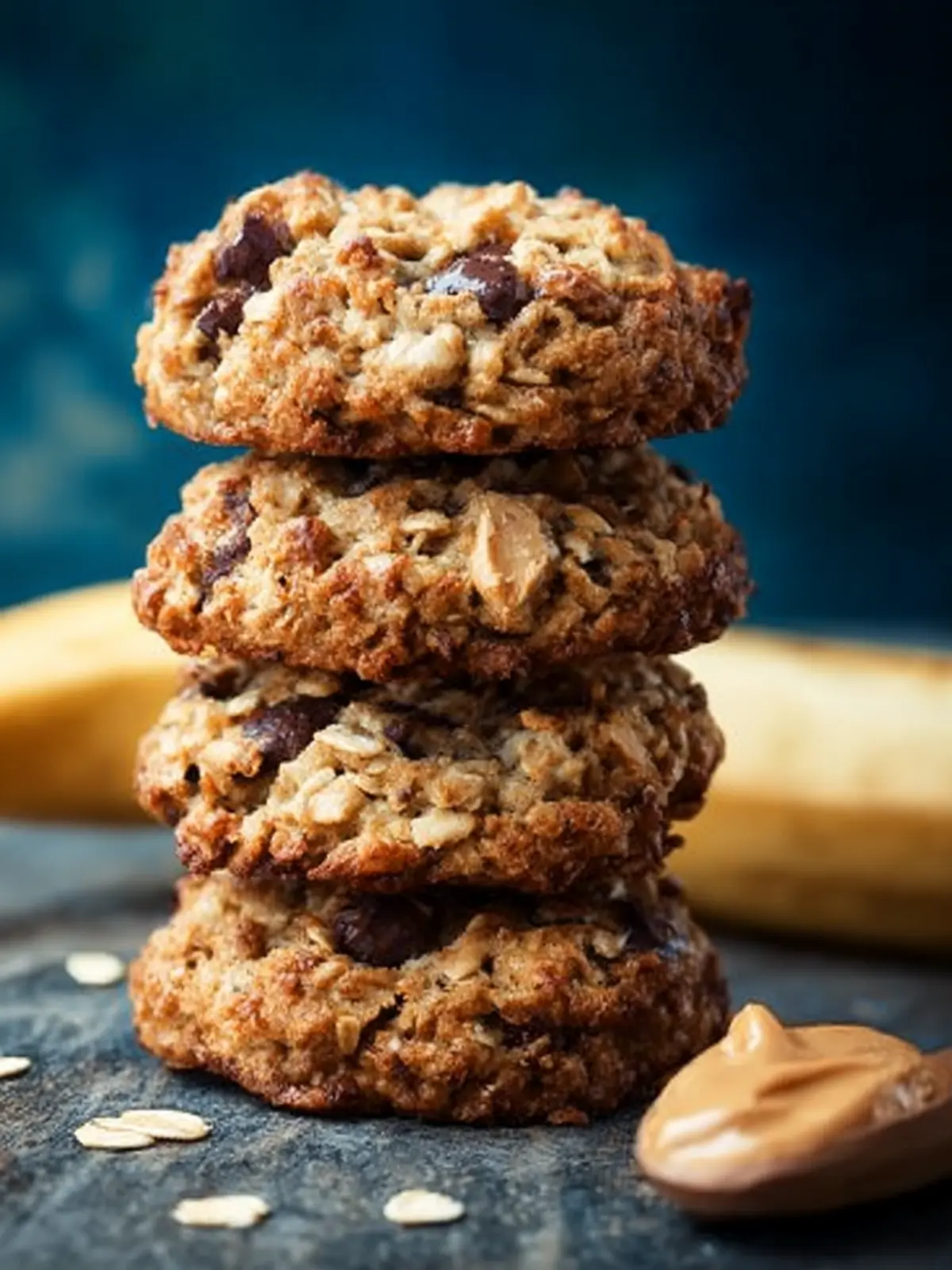 Peanut Banana Oat Cookies First Image