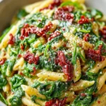 Creamy Spinach and Sun-Dried Tomato Pasta Bliss You’ll Love 9 Creamy Spinach & Sun-Dried Tomato Pasta (Rich, Vibrant & Plant-Friendly) First Image