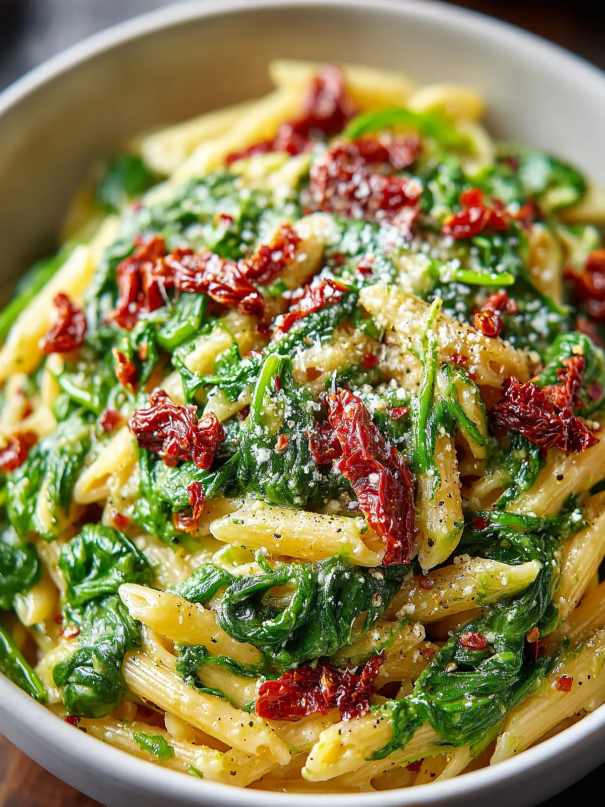 Creamy Spinach and Sun-Dried Tomato Pasta Bliss You’ll Love 5 Creamy Spinach & Sun-Dried Tomato Pasta (Rich, Vibrant & Plant-Friendly) First Image