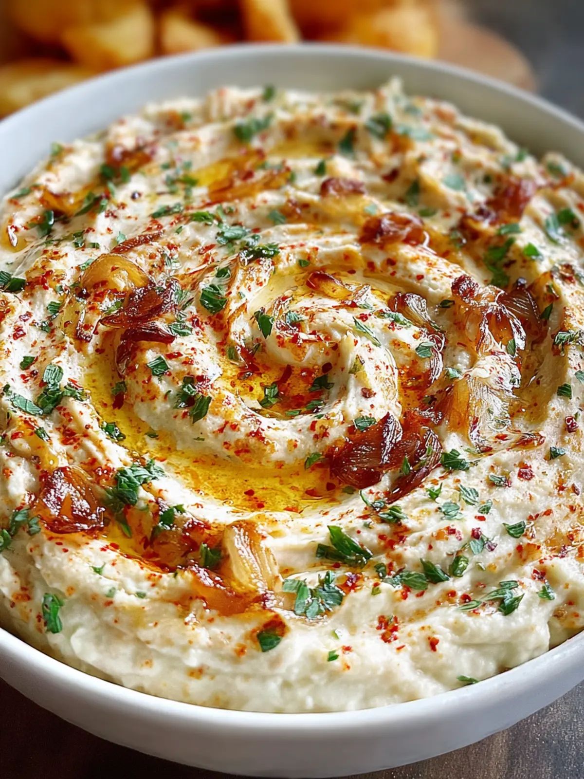 Irresistible Roasted Onion and Garlic Dip Recipe First Image