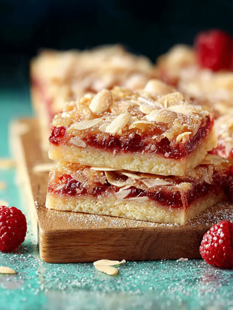 Raspberry Almond Bars (with shortbread crust) First Image