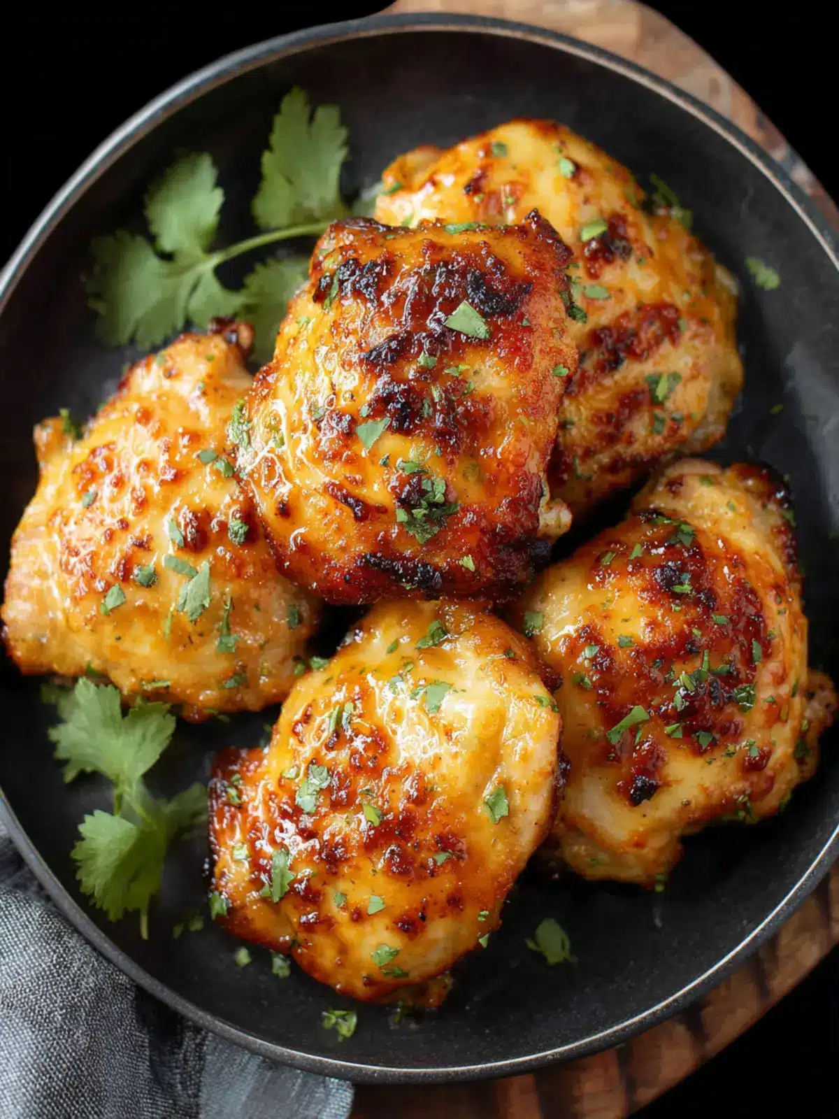 Honey Mustard Air Fryer Frozen Chicken Thighs (Boneless Skinless) First Image