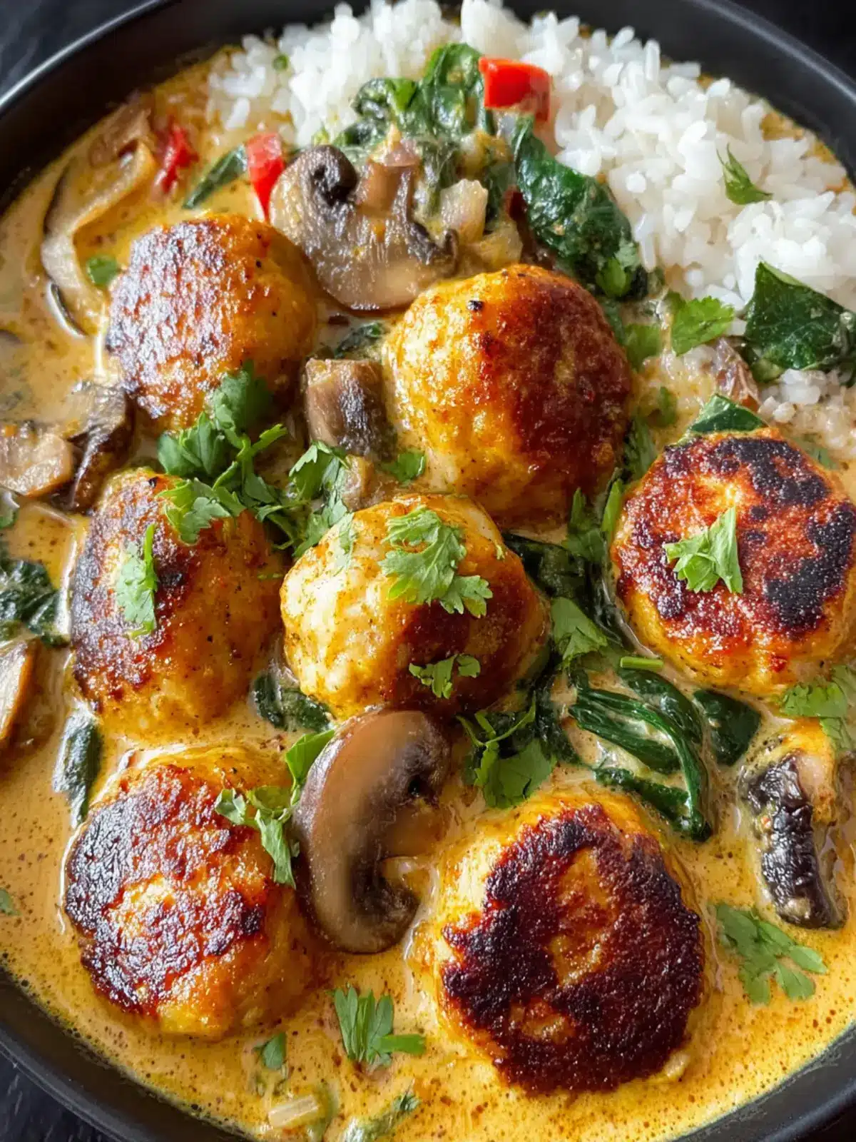 Chickpea Mushroom Meatballs: Easy Guide to Creamy Curry Bliss 5 Chickpea–Mushroom Meatballs with Creamy Curry Sauce Ingredients: Complete Guide First Image