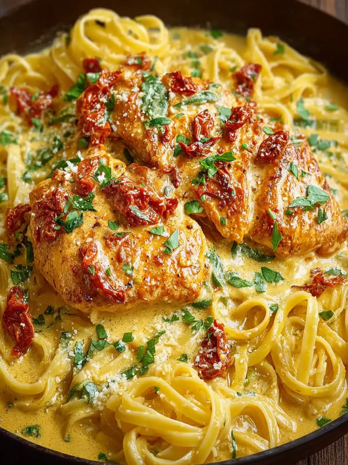 Creamy Sun-Dried Tomato Chicken: Indulge in Cozy Noodle Bliss 5 Creamy Sun-Dried Tomato Chicken with Noodles First Image