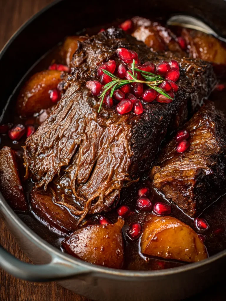 Balsamic Pomegranate Braised Pot Roast First Image