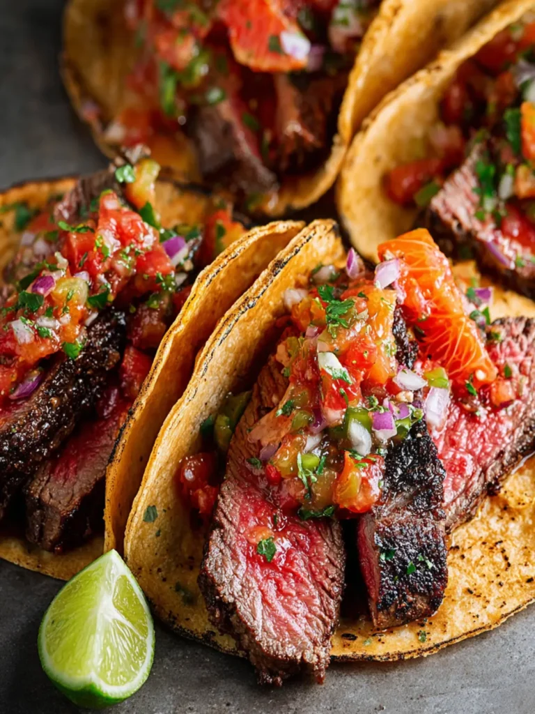 Blackened Steak Tacos with Blood Orange Salsa First Image